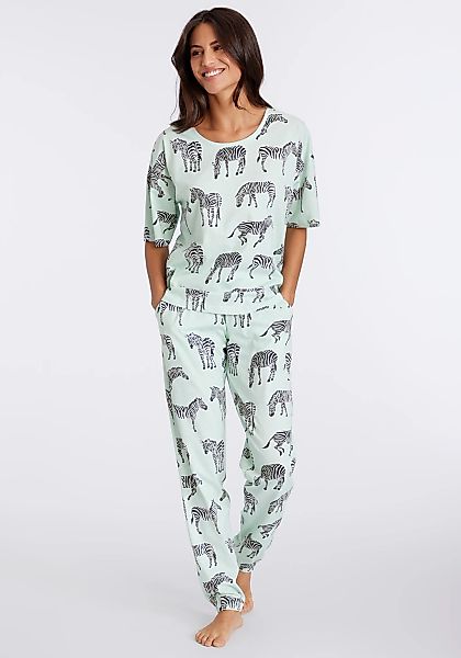 Vivance Dreams Pyjama, 2 Stk. mt Animal Alloverprint günstig online kaufen