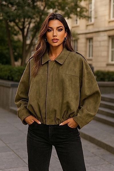 Worldclassca Lederimitatjacke Worldclassca Wildlederoptik Bomberjacke Zip günstig online kaufen