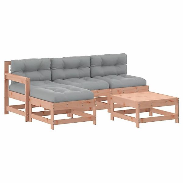 vidaXL 5-tlg Garten-Lounge-Set mit Kissen Massivholz Douglasie Modell 4 günstig online kaufen