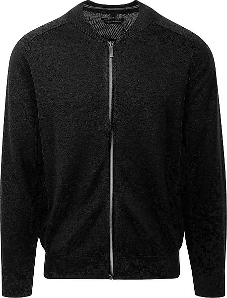 Casa Moda Strickjacke Zip Schwarz - Größe 4XL günstig online kaufen