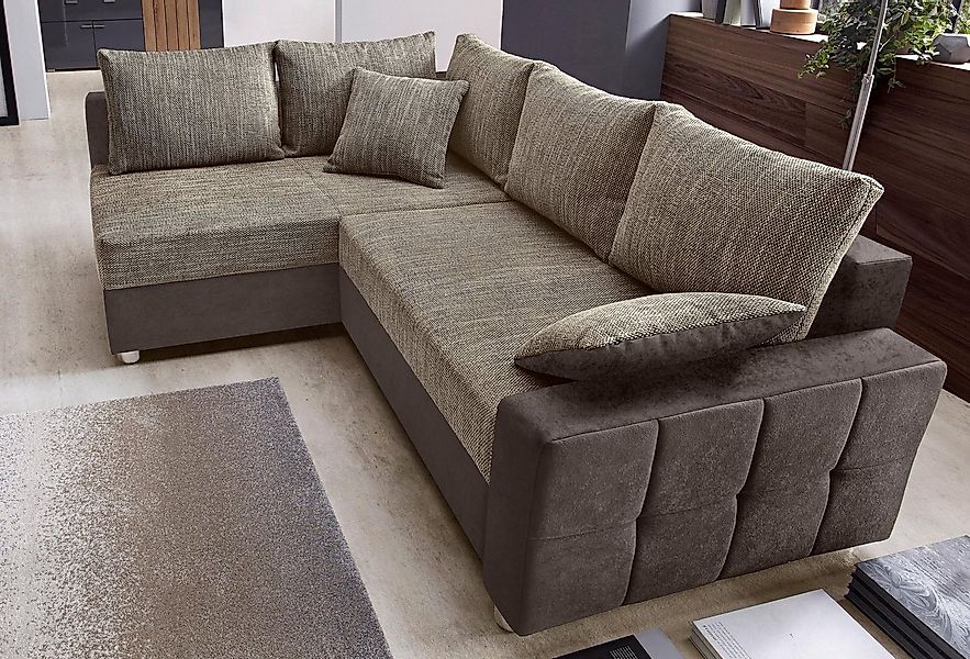 COLLECTION AB Ecksofa Parma L-Form, mit Bettfunktion und Federkern günstig online kaufen