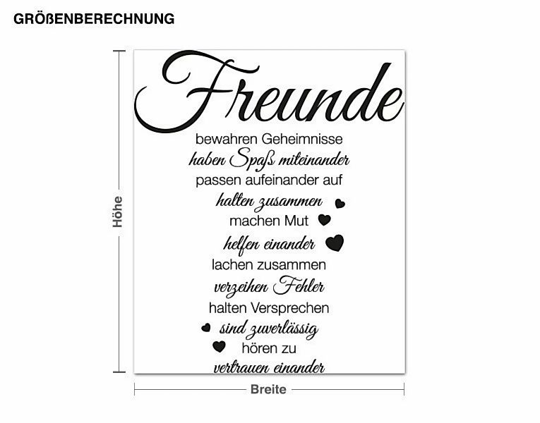 Wandtattoo Freunde XXL Set günstig online kaufen