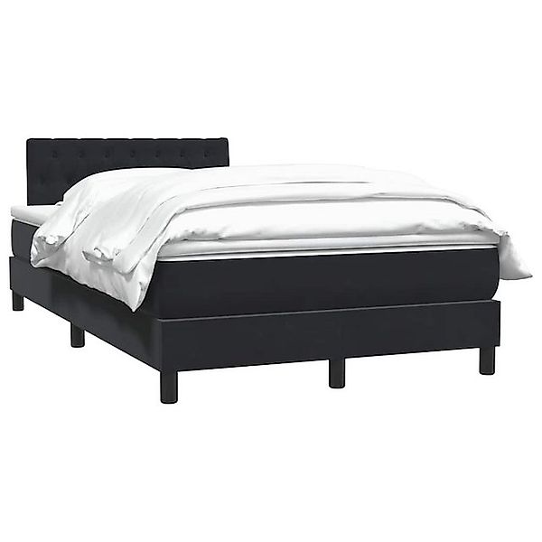 vidaXL Bett Boxspringbett mit Matratze Schwarz 120x210 cm Samt günstig online kaufen