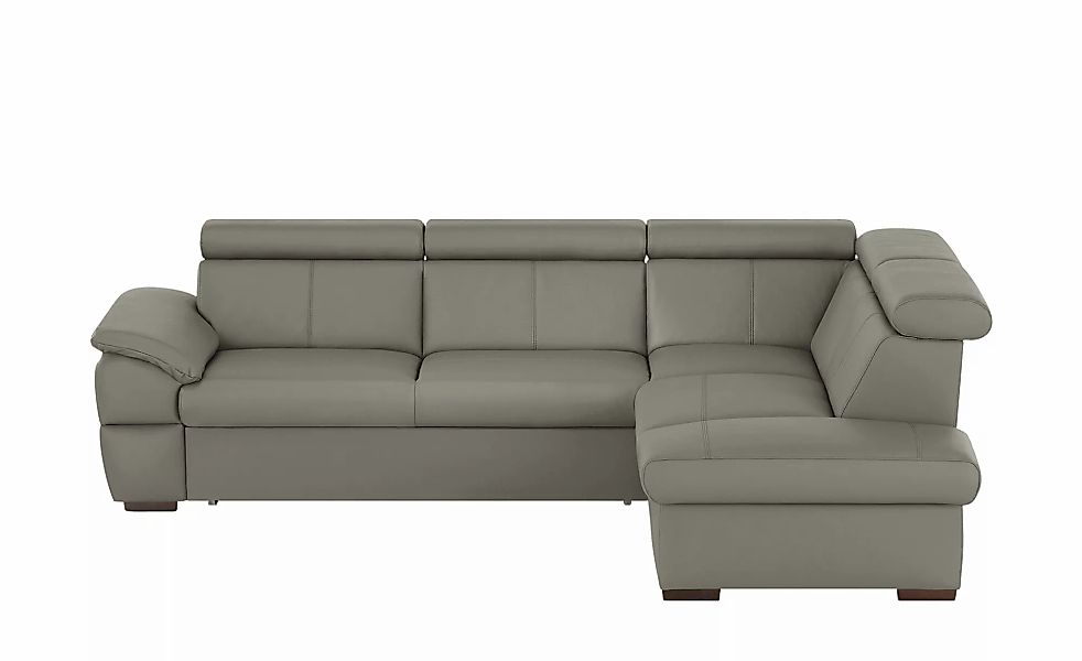 uno Ecksofa aus Echtleder Town ¦ grau ¦ Maße (cm): B: 264 H: 76 T: 210.0 Po günstig online kaufen