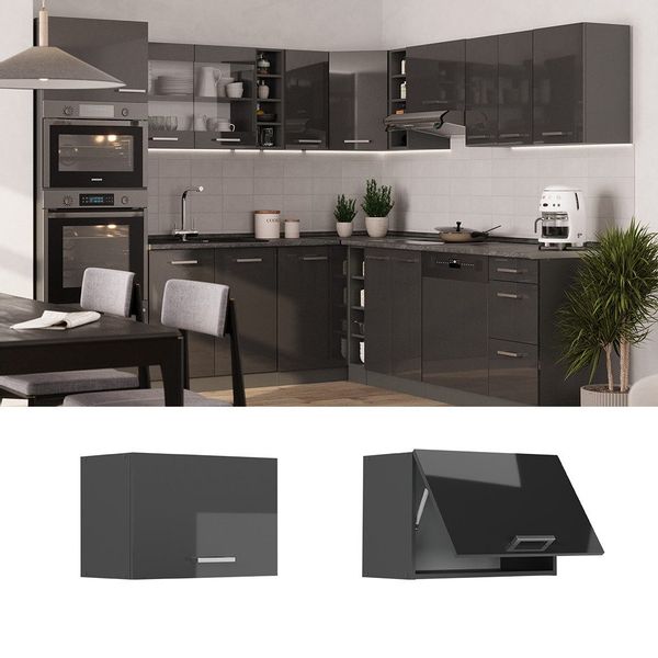 Vicco Hängeschrank R-Line, Anthrazit Hochglanz/Anthrazit, 60 günstig online kaufen