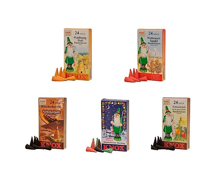 KNOX Duftkerze 5er Set Sandel/Waldhonig/Schokolade/Weihnachtsmischung/Weihn günstig online kaufen
