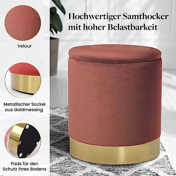 ELYFLAIR Hocker ELYFLAIR® Samthocker mit Stauraum günstig online kaufen