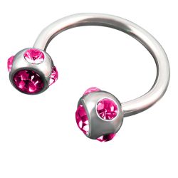 Taffstyle Piercing-Set Piercing Hufeisen Multi Kristall günstig online kaufen