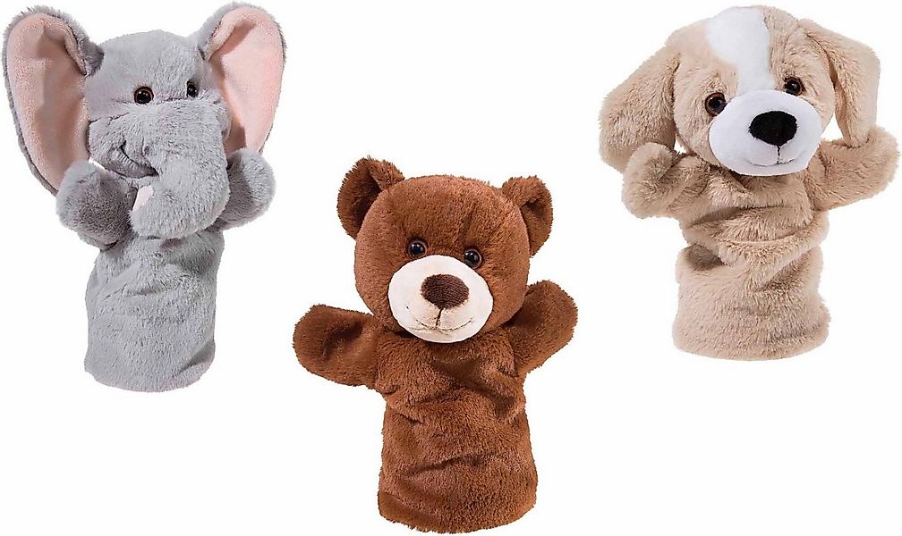 Heunec® Handpuppe Bär, Hund, Elefant (Set, 3-tlg) günstig online kaufen