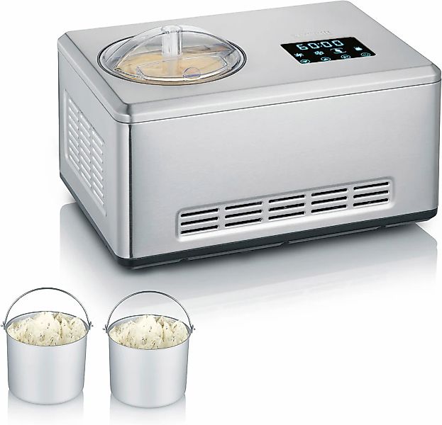 Severin Eismaschine "EZ 7406" 2 l 180 W inkl. zwei großer Eisbehälter und h günstig online kaufen