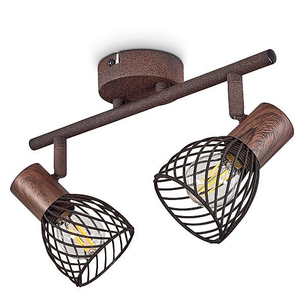 hofstein Deckenleuchte »Laccio« Deckenlampe aus Metall/Holz günstig online kaufen