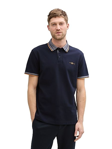 Tom Tailor Herren Poloshirt POLO WITH PRINT - Regular Fit günstig online kaufen