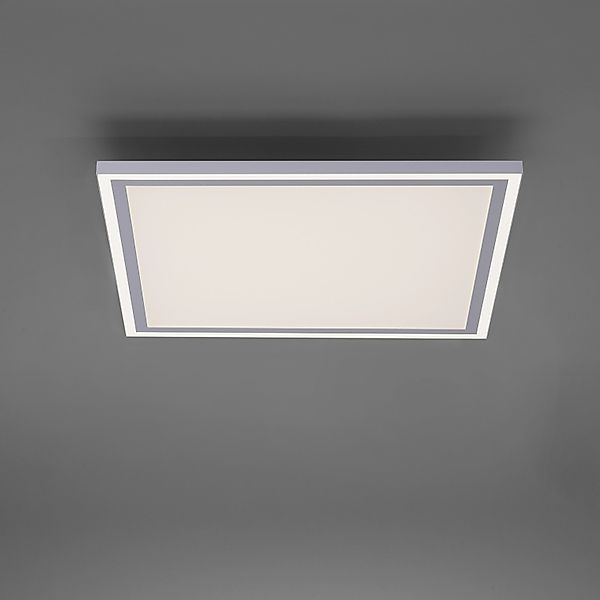 LED Deckenleuchte Edging in Weiß 2x 24W 5600lm 464x464mm günstig online kaufen