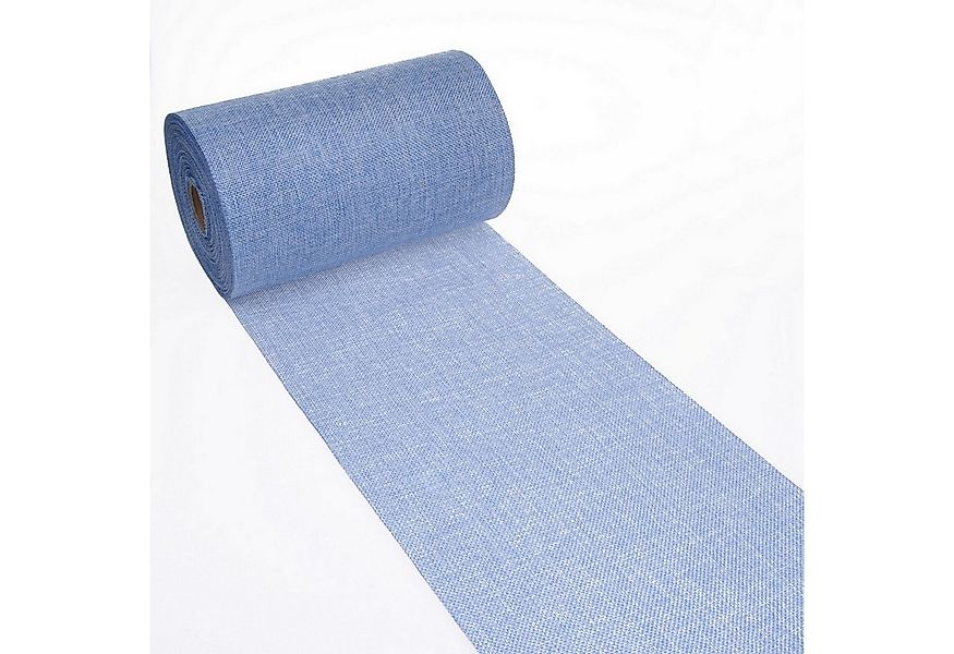 Deko AS Tischläufer Tischläufer Shabby Chic in Leinenoptik 20cm - hellblau günstig online kaufen