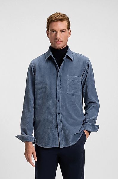 BOSS ORANGE Langarmhemd "Relegant", aus Cord, reuglar fit, Kentkragen günstig online kaufen