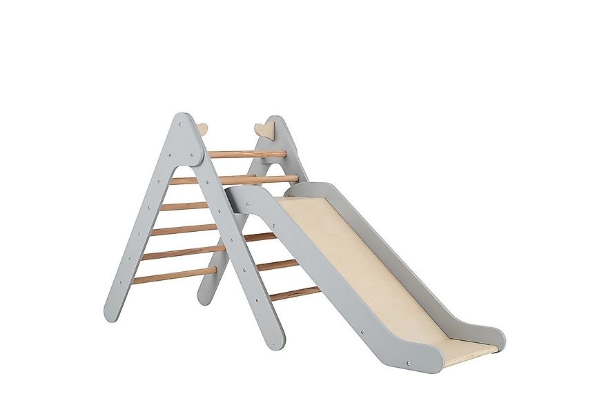 COSTWAY Klettergerüst Kletterdreieck, 2 in 1 Rutsche & Rampe günstig online kaufen