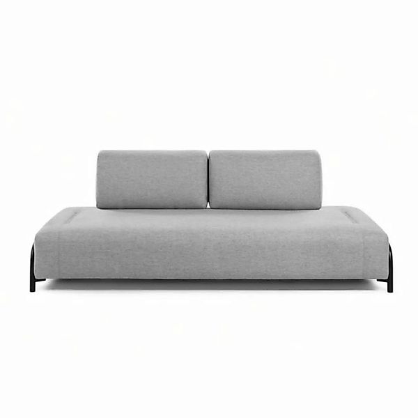 Natur24 Sofa Sofa Compo 3-Sitzer Modul hellgrau 232cm Couch günstig online kaufen