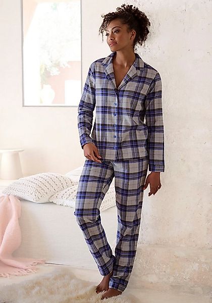 Vivance Dreams Pyjama (2 tlg) aus kuschelig weichem Flanell günstig online kaufen