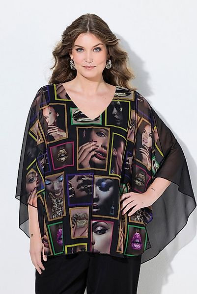 MIAMODA Longbluse Meshbluse weite Passform Frauen-Muster günstig online kaufen