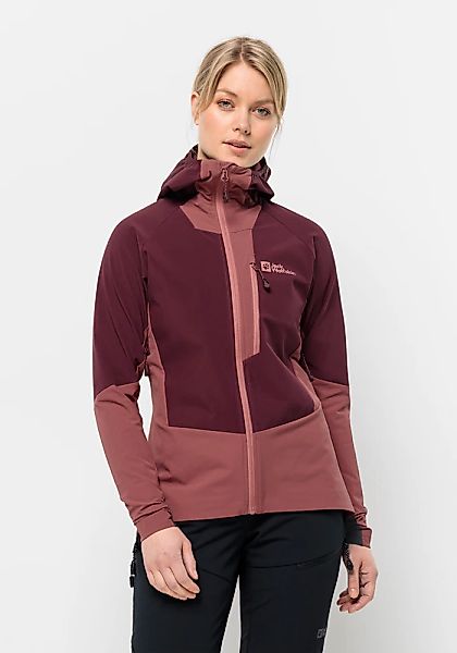 Jack Wolfskin Softshelljacke "ALPSPITZE HOODY W" mit Kapuze günstig online kaufen