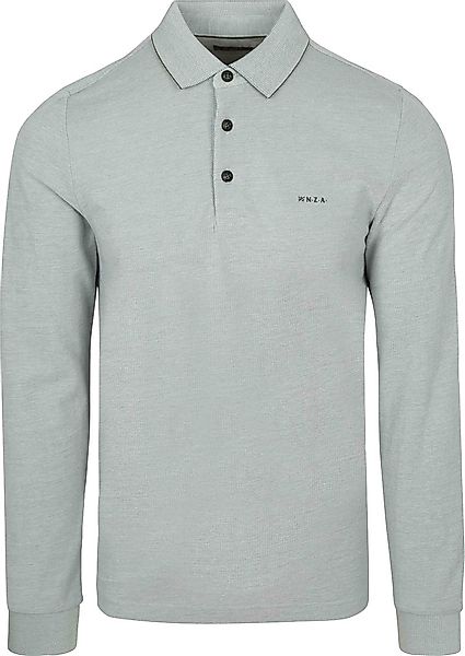 NZA Longsleeve Polo Hamton Piqué Grün - Größe M günstig online kaufen