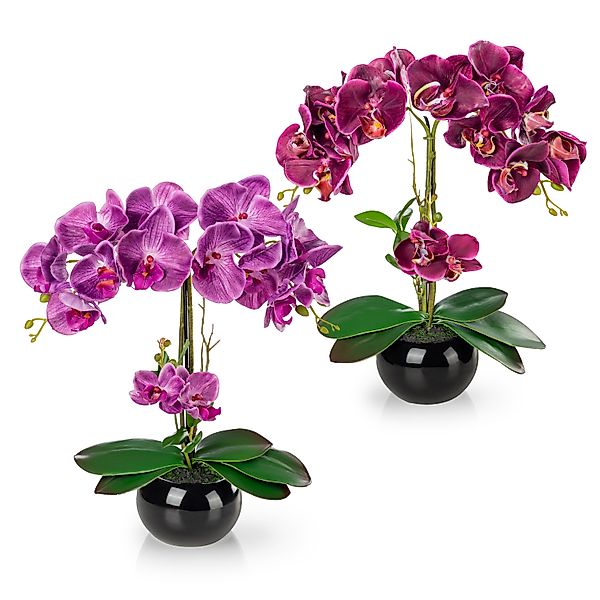 Kunstorchidee PASCH® Orchidee künstlich wie echt (40cm) in Hochglanz-Kerami günstig online kaufen
