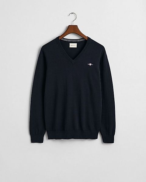 Gant V-Ausschnitt-Pullover Klassischer V-Neck Pullover aus Baumwolle günstig online kaufen