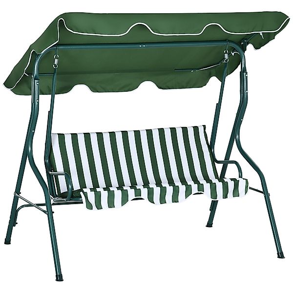Outsunny Hollywoodschaukel Schwingbank mit Verstellbarem Sonnendach, günstig online kaufen