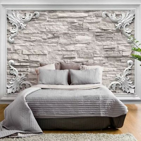 artgeist Fototapete Brick in the Frame (Beige) grau/beige Gr. 250 x 175 günstig online kaufen