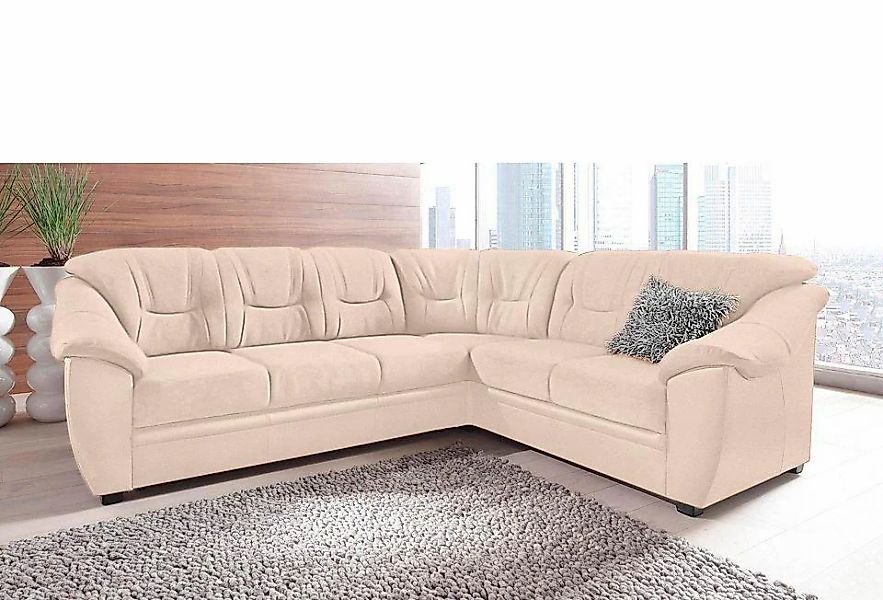 sit&more Ecksofa "Savona L-Form, B: 262 cm" optional Bettfunktion, Federker günstig online kaufen