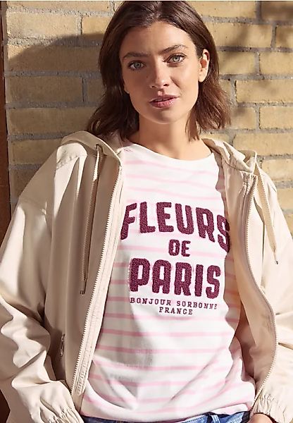 3/4-Arm Shirt mit Wording Artwork günstig online kaufen