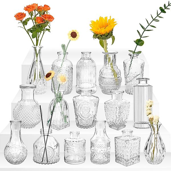 OSTWOLKE Tischvase 16 Mini Glasvasen für günstig online kaufen