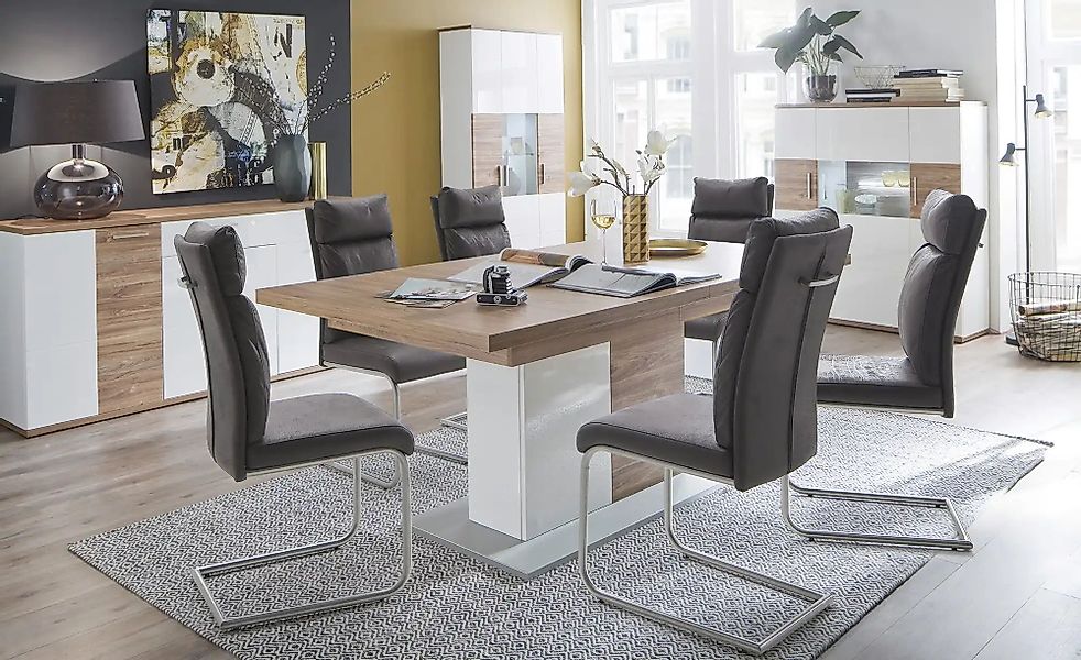 uno Kombi-Vitrine  Zypern ¦ weiß ¦ Maße (cm): B: 100 H: 199 T: 37.0 Schränk günstig online kaufen