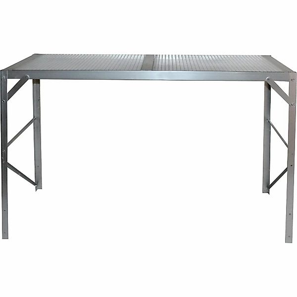 Vitavia Alutisch mit 1 HKP-Ablagefläche 121 cm x 54 cm Alu Blank günstig online kaufen