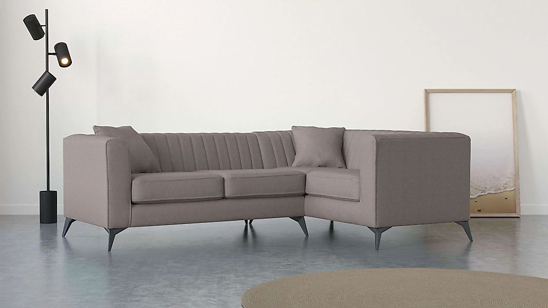 Places of Style Ecksofa "MATTHEW L-Form ideal für kleine Räume, Maße B/T/H: günstig online kaufen