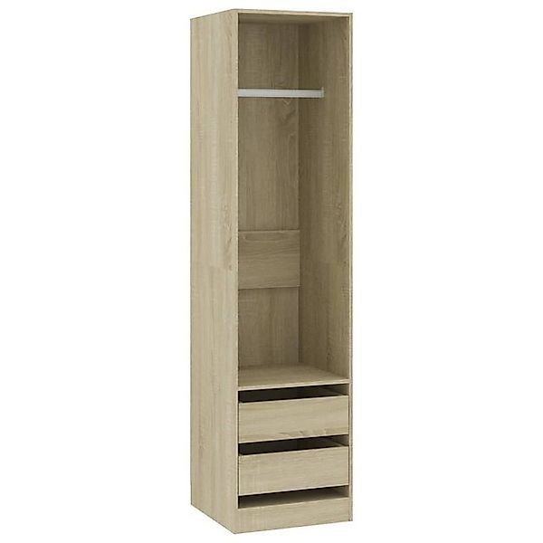 furnicato Kleiderschrank mit Schubladen Sonoma-Eiche 50x50x200 cm (1-St) günstig online kaufen