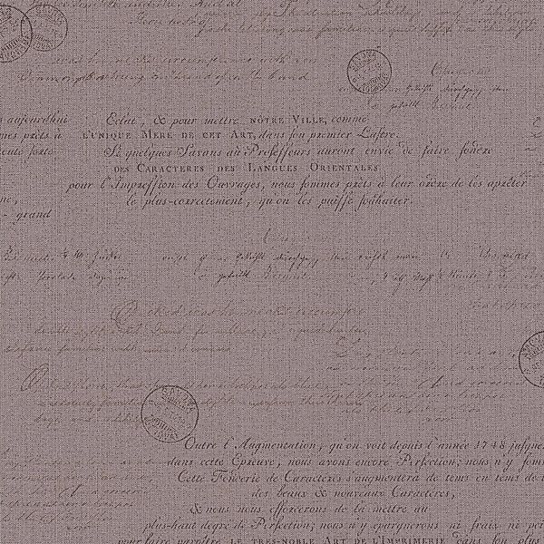 Bricoflor Französische Tapete in Brief Optik Schriftzug Vliestapete in Lein günstig online kaufen