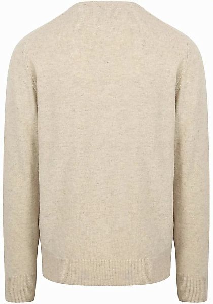 William Lockie O-Auschnitt Pullover Lammwolle Beige - Größe XXL günstig online kaufen