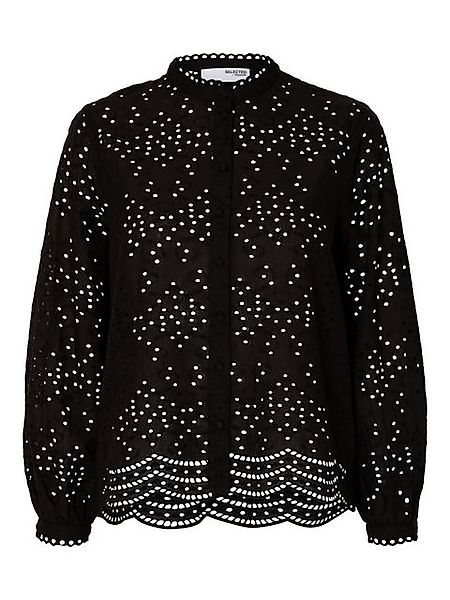 SELECTED FEMME Blusenshirt Fein mit Lochstickerei Design Muschelsaum SLFTAT günstig online kaufen