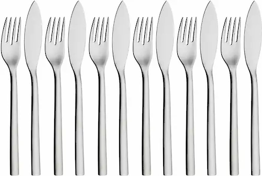 WMF Fischbesteck »Nuova«, (Set, 12 tlg.), 12-tlg., Cromargan Edelstahl rost günstig online kaufen
