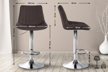 CLP Barhocker Toni Stoff (2er Set, günstig online kaufen