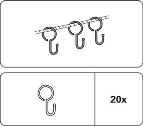 GARDINIA Seilklammern, Seilspanngarnituren, (Set, 20-St), Serie günstig online kaufen