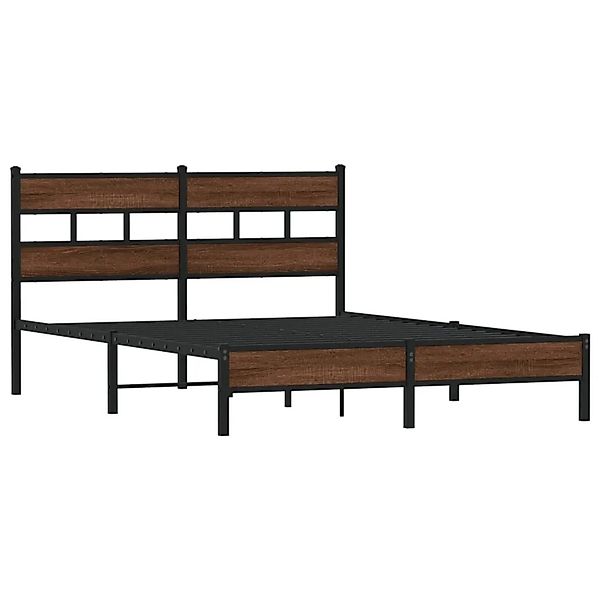 vidaXL Bettgestell Ohne Matratze Braun Eiche 140x190 cm Holzwerkstoff 40173 günstig online kaufen