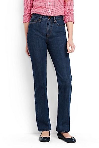 Bequeme Medium Rinse Straight Jeans in Petite-Größe, Damen, Größe: 32 26 Pe günstig online kaufen
