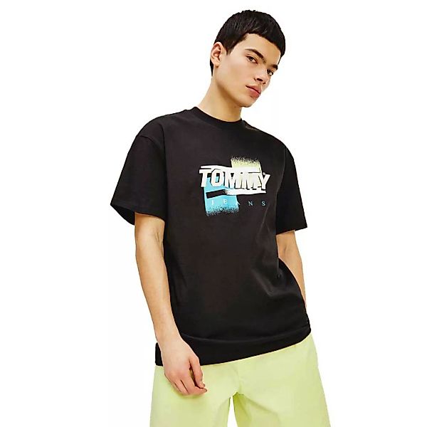 Tommy Jeans Faded Logo Color Graphic Kurzärmeliges T-shirt XS Black günstig online kaufen