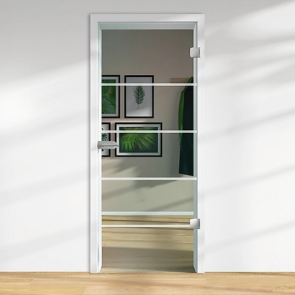 Glasdrehtür ESG Floatglas Dekor Siebdruck 36/16 DIN Rechts 2097 x 834 x 8 m günstig online kaufen