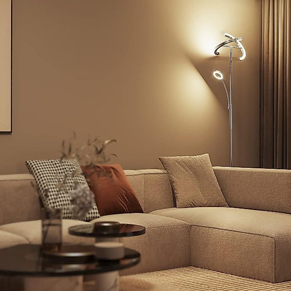 ANTENLICHT LED Stehlampe dimmbar mit Leselampe, günstig online kaufen