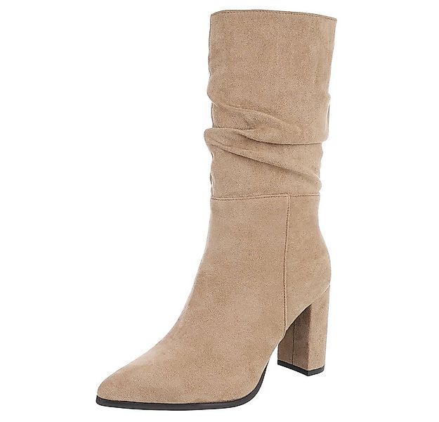 Ital-Design Elegante Damen Boots mit Blockabsatz für Freizeit und Events Hi günstig online kaufen