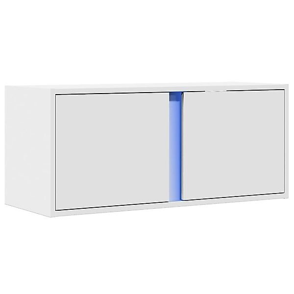 vidaXL TV-Wand TV-Wandschrank mit LED-Beleuchtung Weiß günstig online kaufen