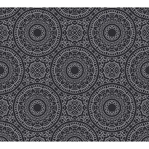 Livingwalls Tapete Grafisches Motiv Schwarz und Silber 53 cm x 10,05 m AS-3 günstig online kaufen